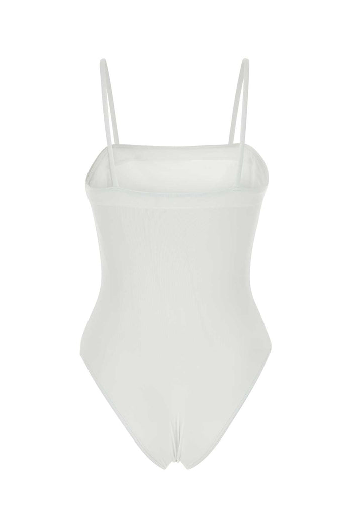 White Stretch Nylon Swimsuit Blanc Nn Costumi Da Bagno