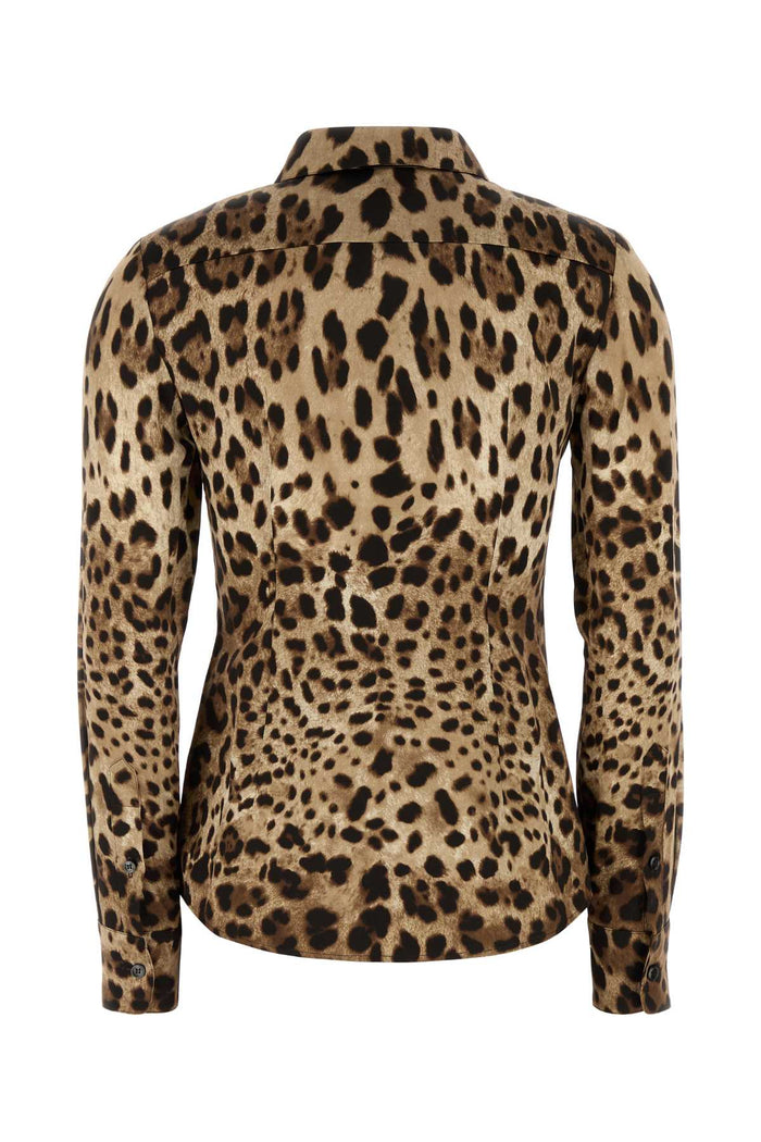 Printed Satin Shirt Multicolor Exterior: Silk Camicie