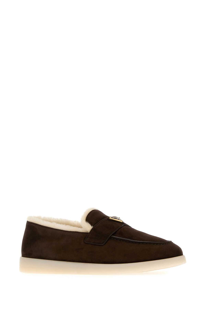 Brown Suede Loafers Moro Vitello-ovisariesaries Mocassini
