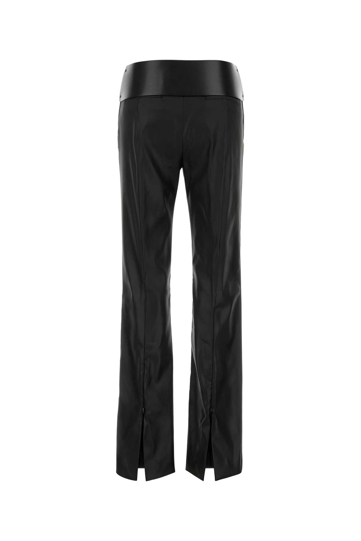 Black Stretch Satin Adepto1234 Pant Nero Pantaloni
