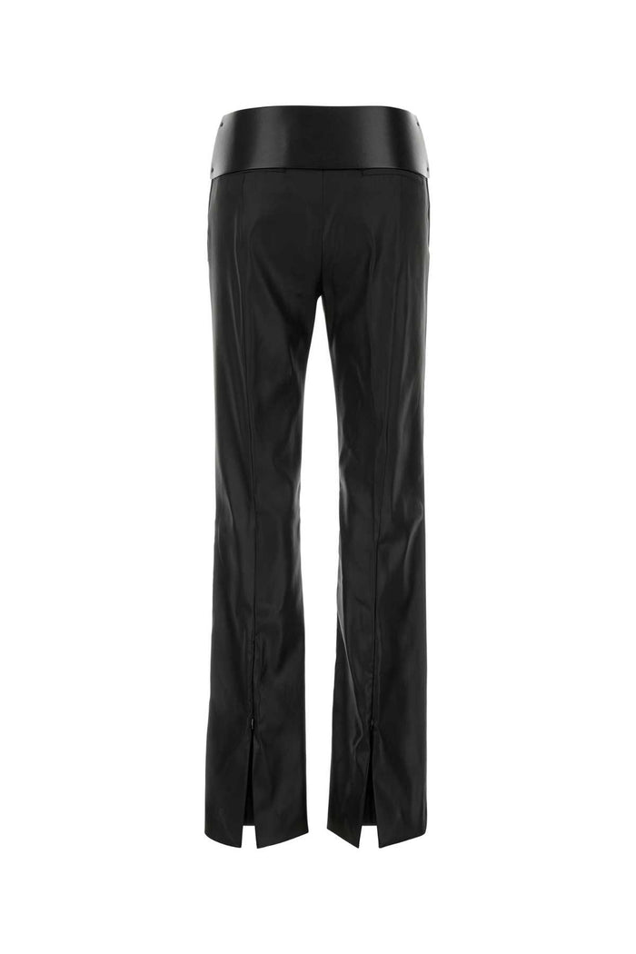 Black Stretch Satin Adepto1234 Pant Nero Pantaloni