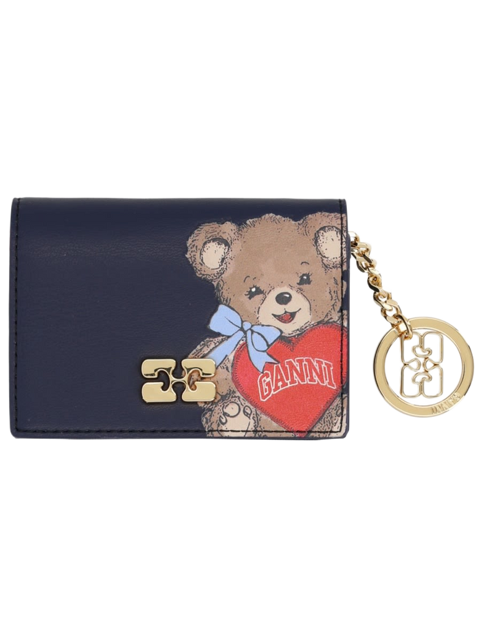 Joy Bear Card Holder Black Wallet