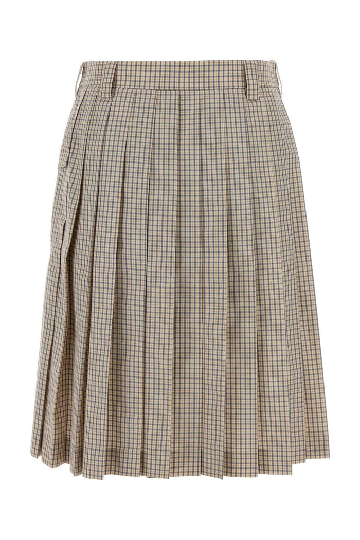 Embroidered Nylon Blend Skirt Sabbia Gonne