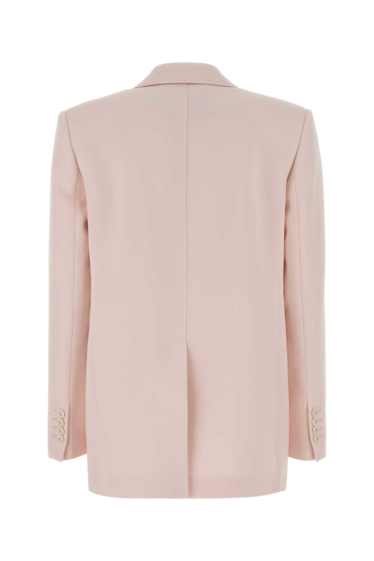 Pastel Pink Crepe Bosco Blazer Rosa Giacche E Gilet
