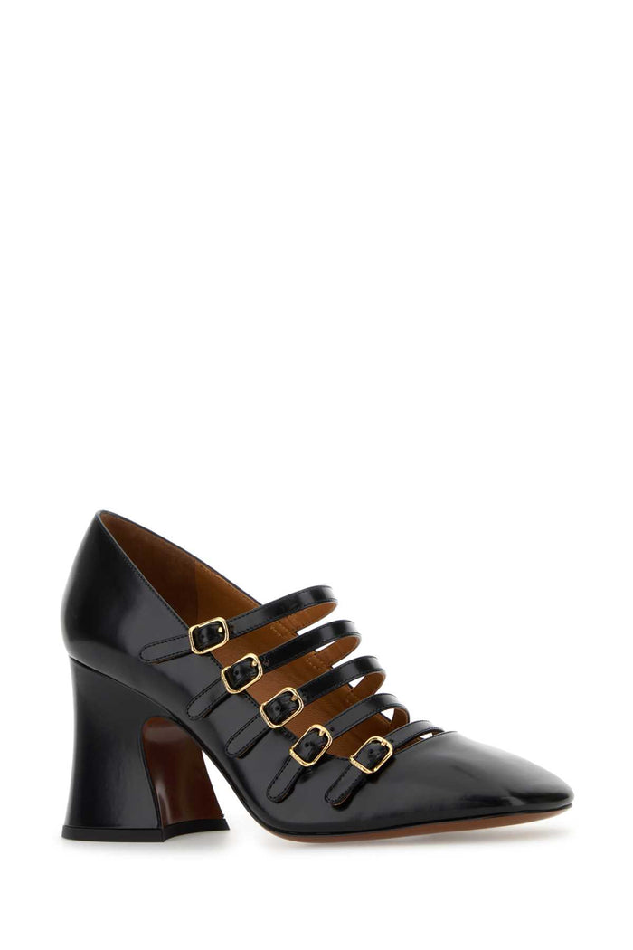 Chc25a11col 001 Black Scarpe Con Tacco