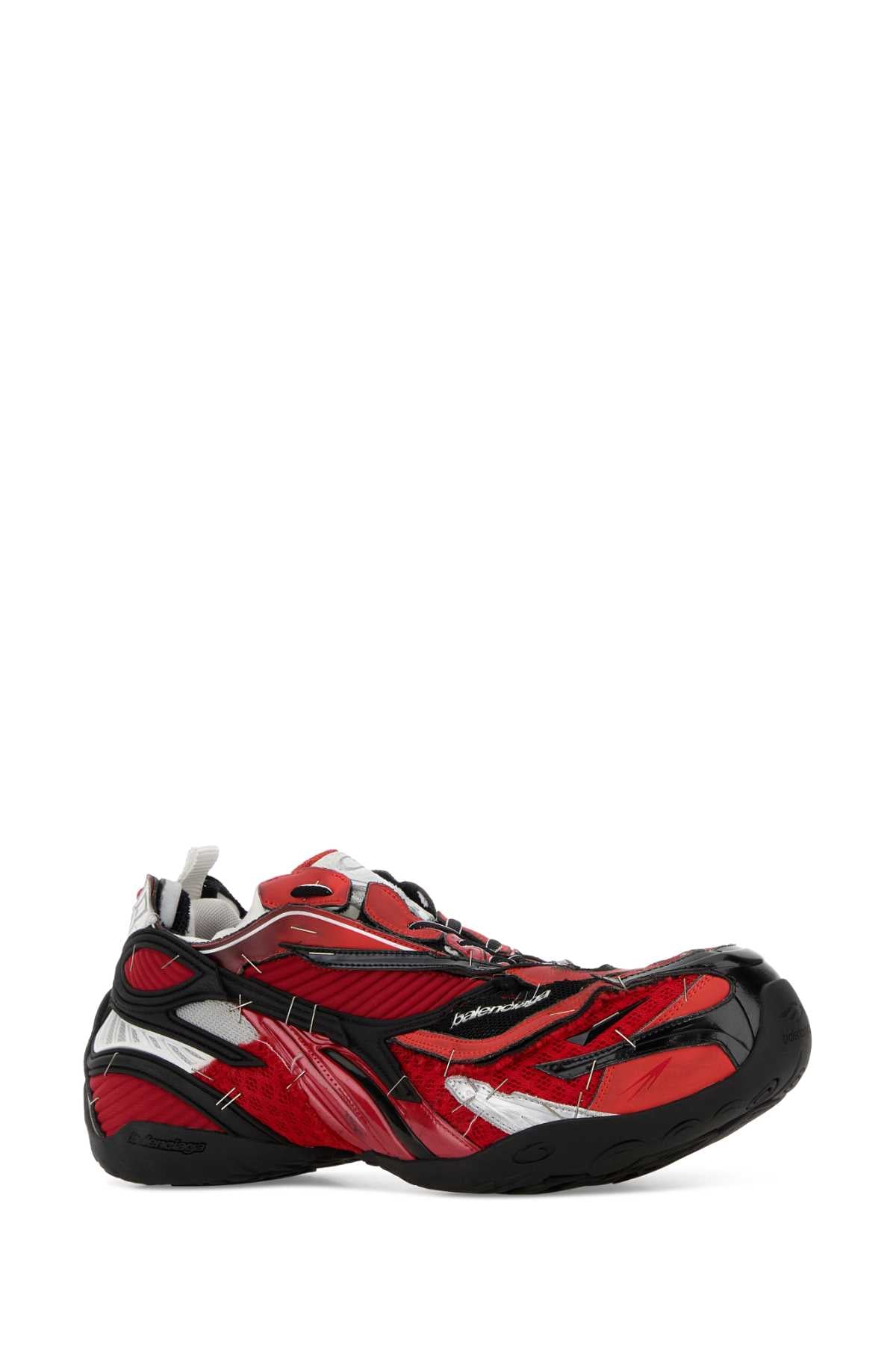 Red/blk/silv/whit T Polyurethane Polyester Sneaker