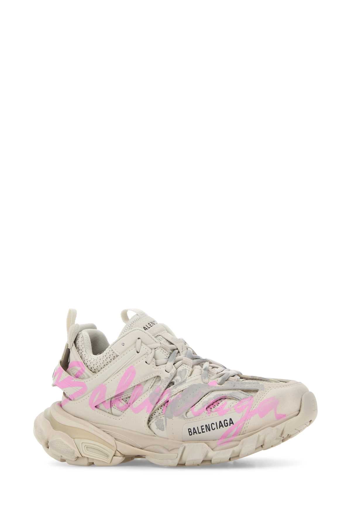 Beige / Pink T Polyurethane Polyester Sneaker