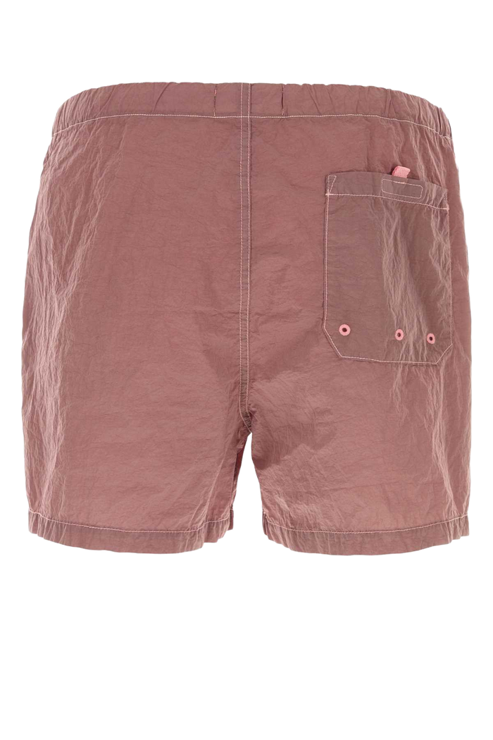 Antiqued Pink Nylon Swimming Shorts Oleander Garment: Polyamide/nylon