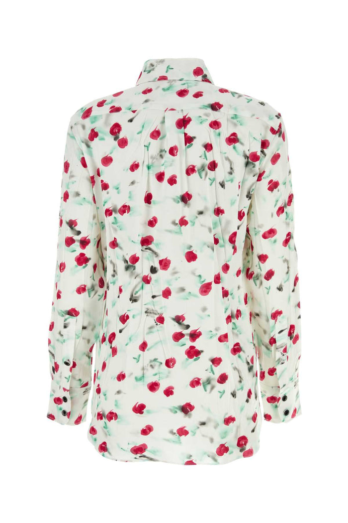 Printed Viscose Shirt Lilywhite Exterior: Camicie