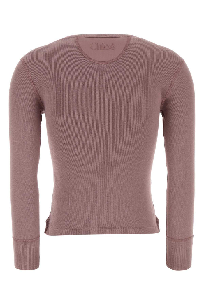 Antiqued Pink Cotton T-Shirt Blushypurple