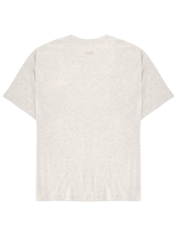 T-Shirt With Logo Grey Cotton T-shirts
