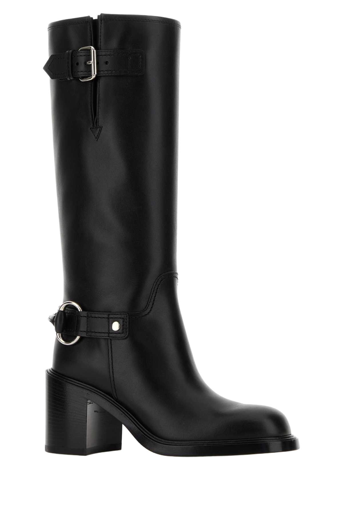 Black Leather Boots Stivali