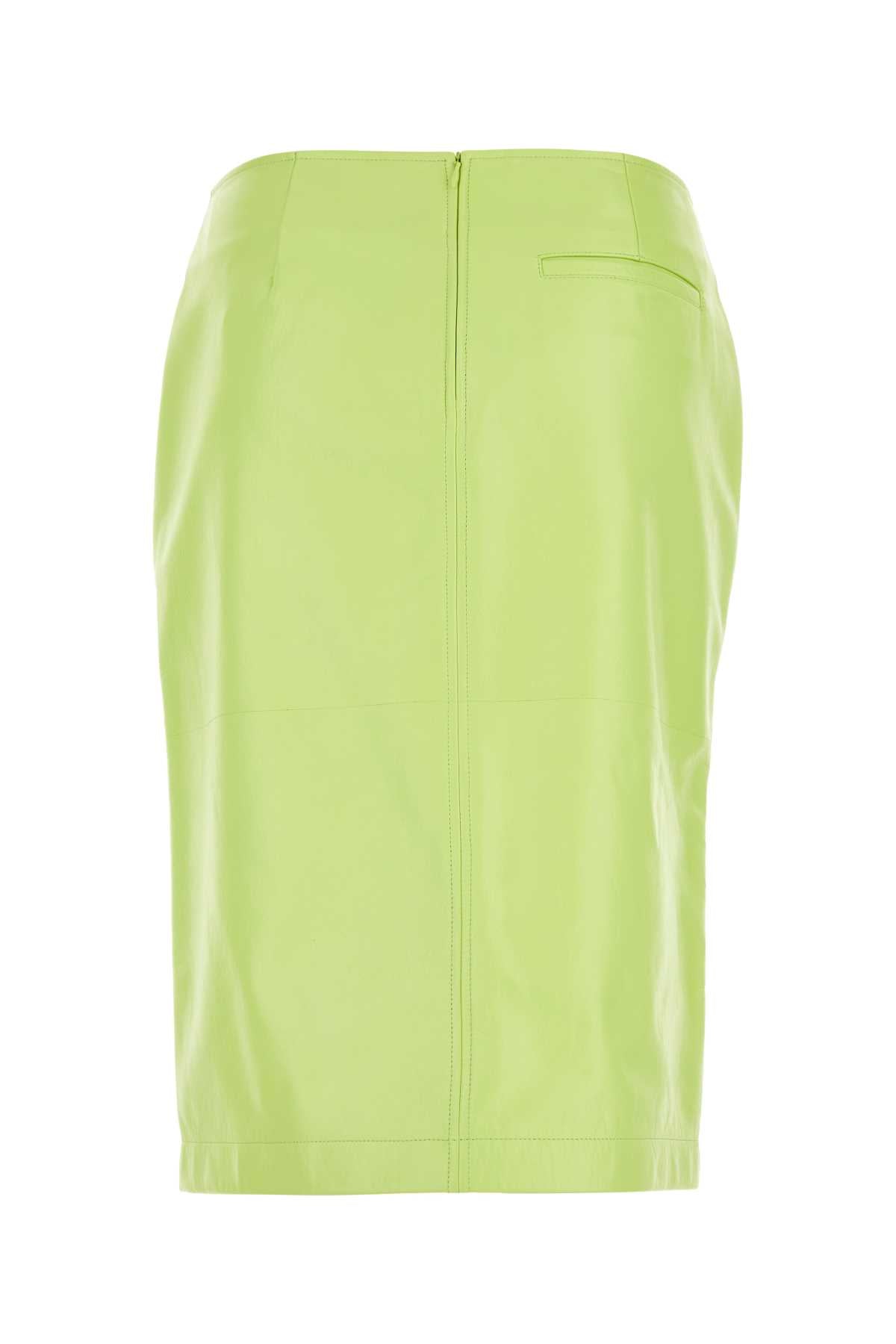 Fluo Yellow Shearling Skirt Fennel Exterior: Gonne
