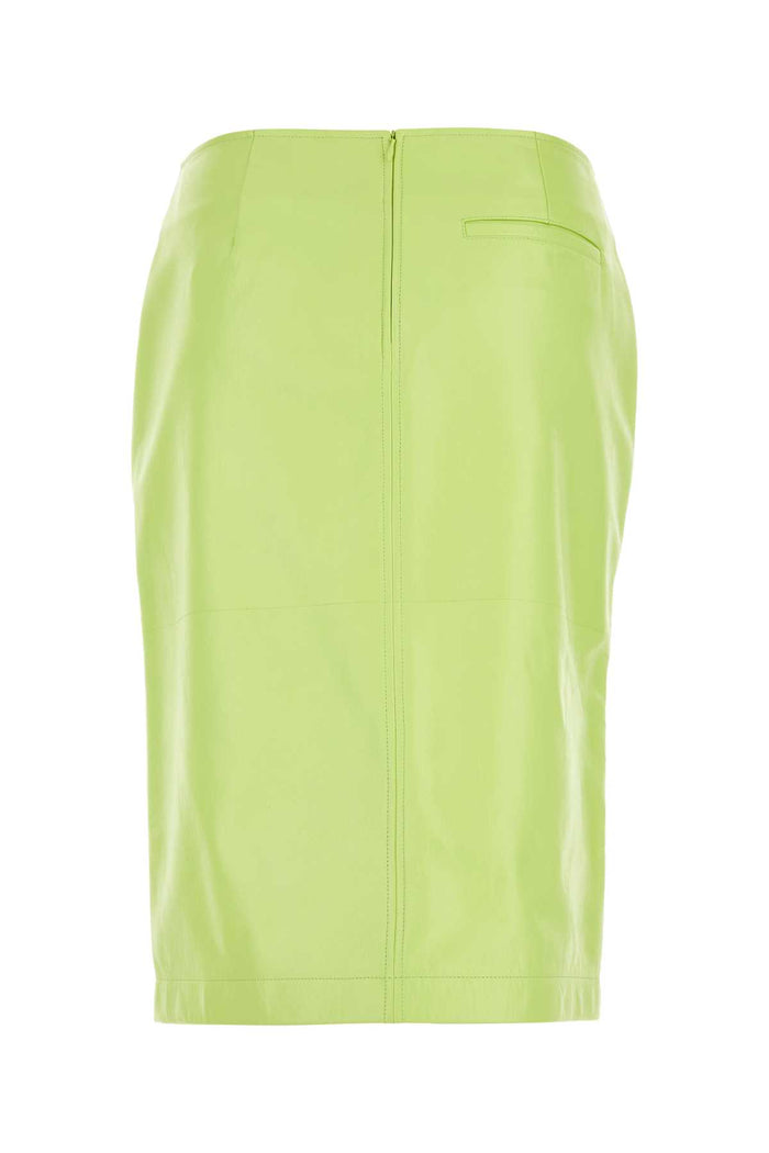 Fluo Yellow Shearling Skirt Fennel Exterior: Gonne