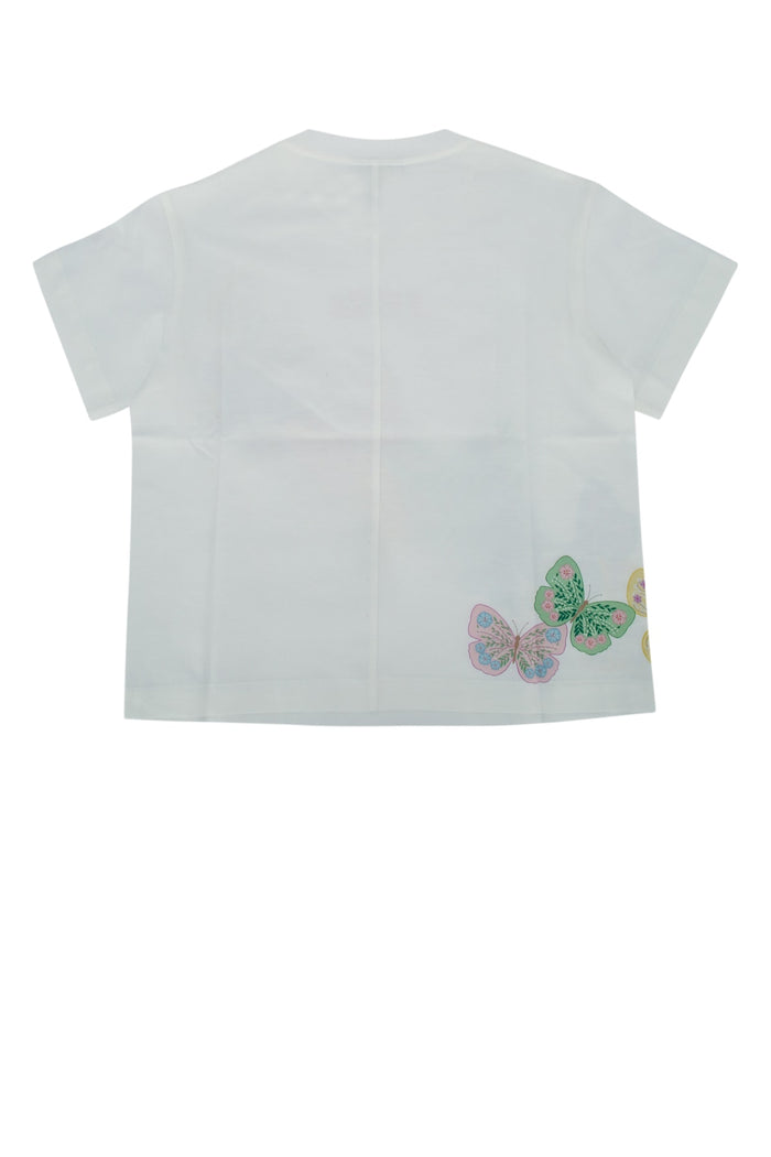 T-Shirt Jersey Tinto Gesso Cream Co+ricamo:pl