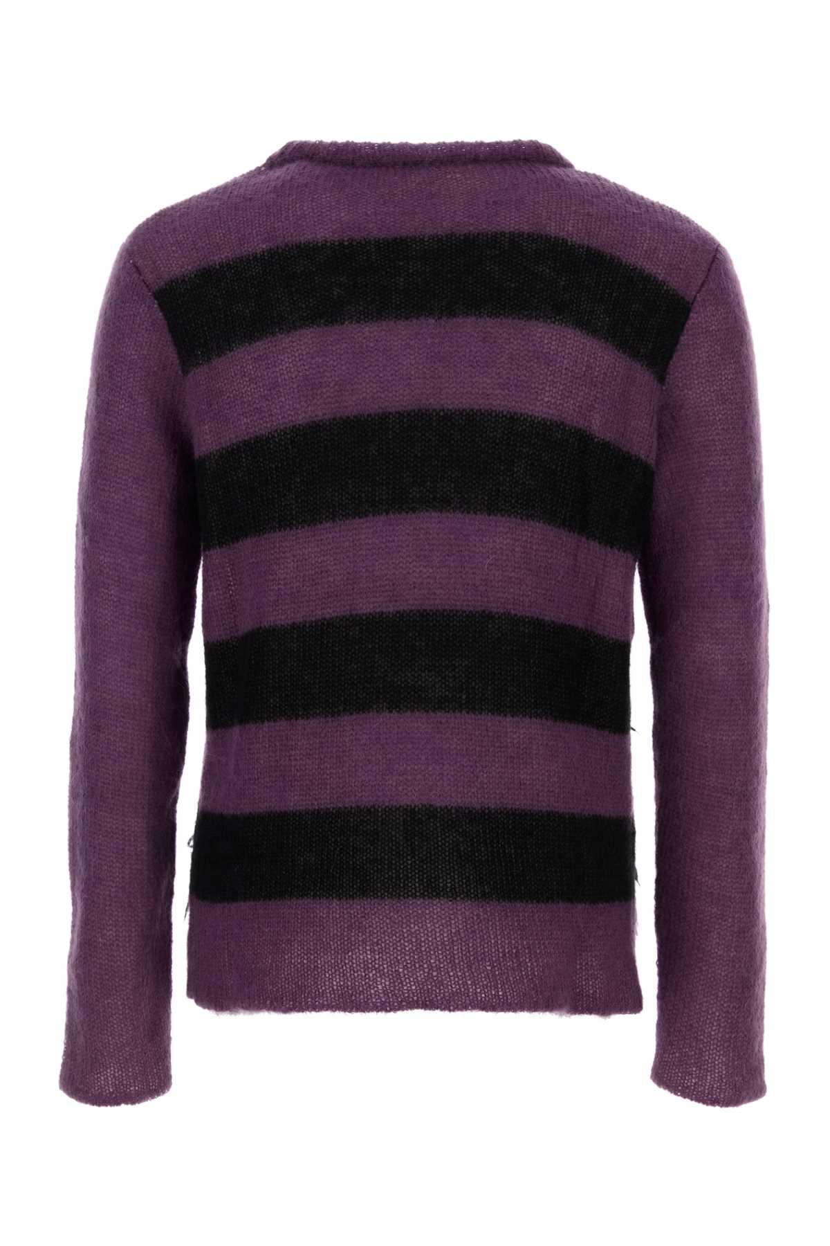 Multicolor Wool Blend Sweater Purple Maglieria