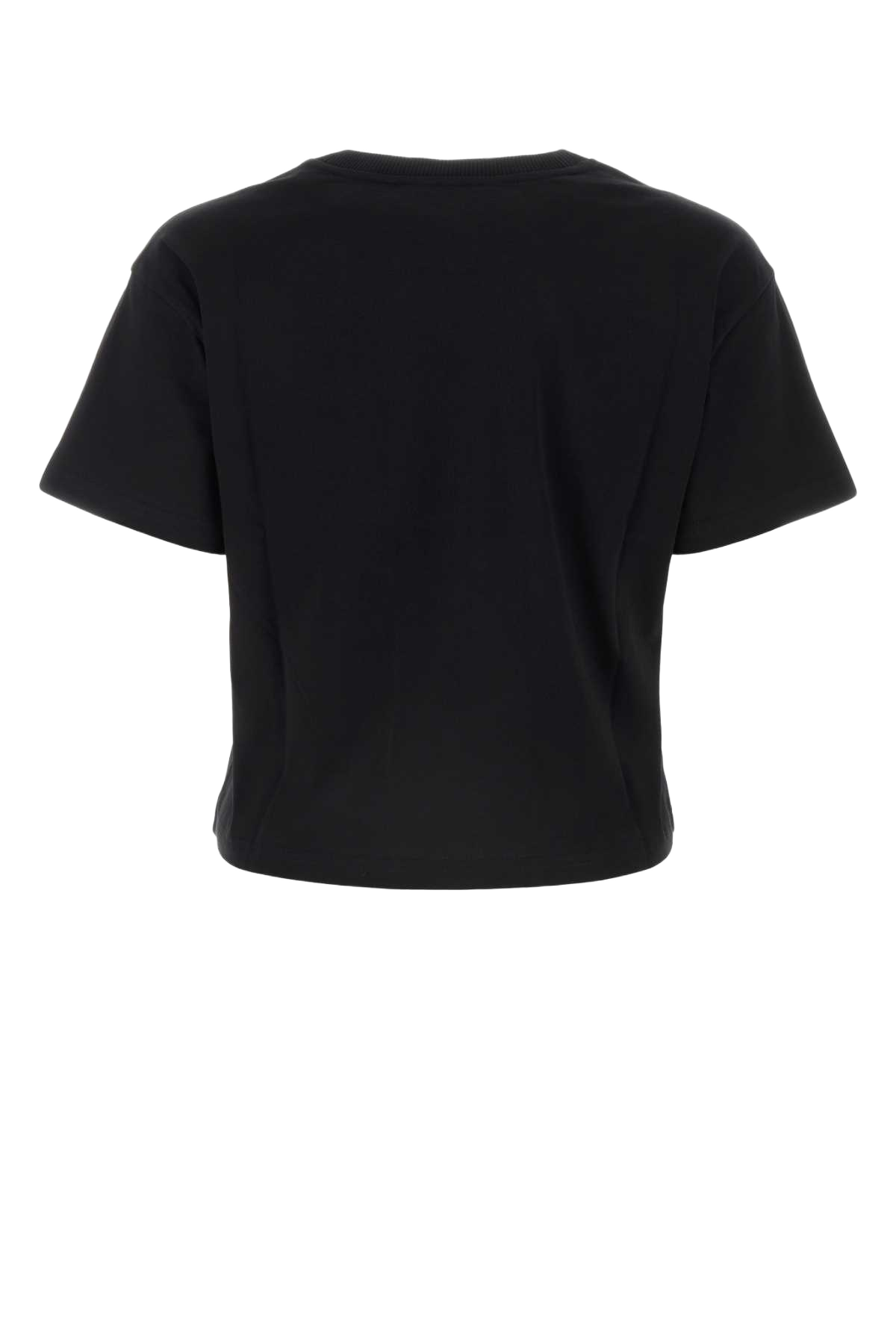 Black Cotton T-Shirt Noirblanc Coton Biologique