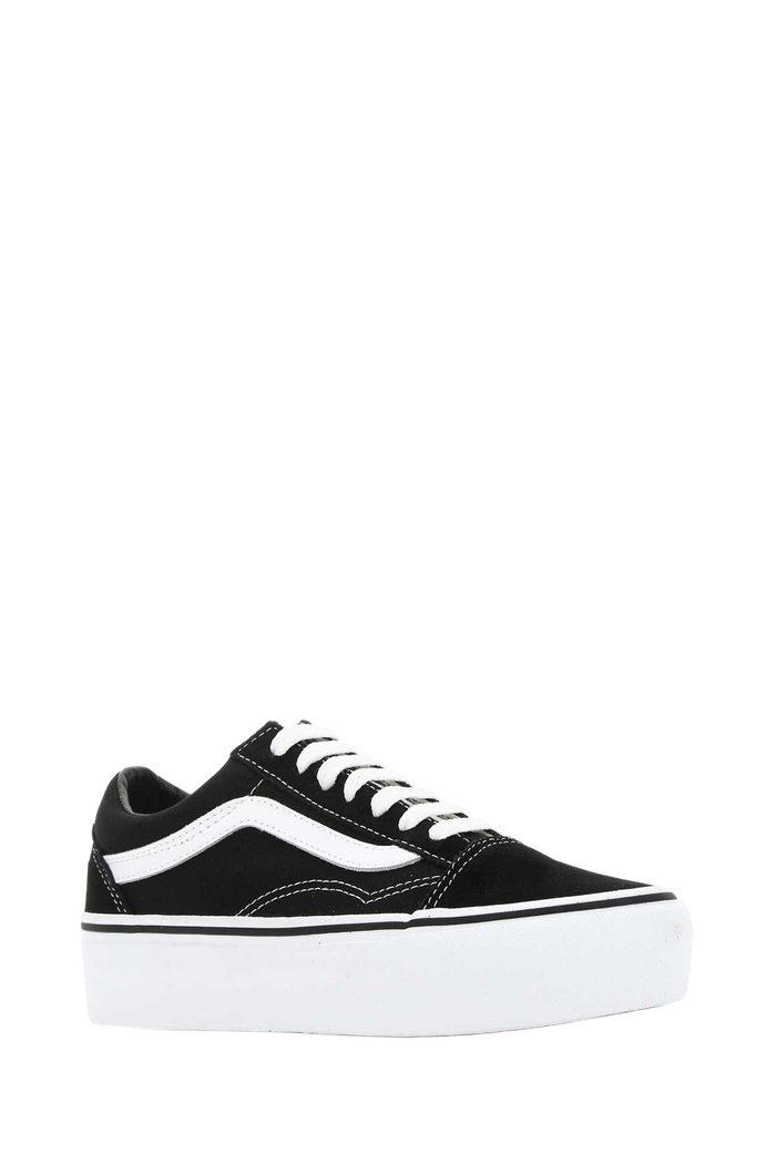 Black Fabric Old Skool Platform Sneakers Y281