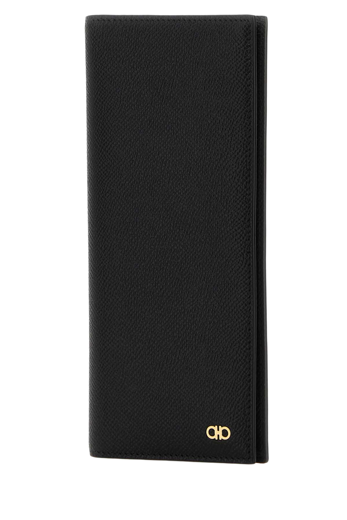 Black Leather Card Holder Nero Portafogli
