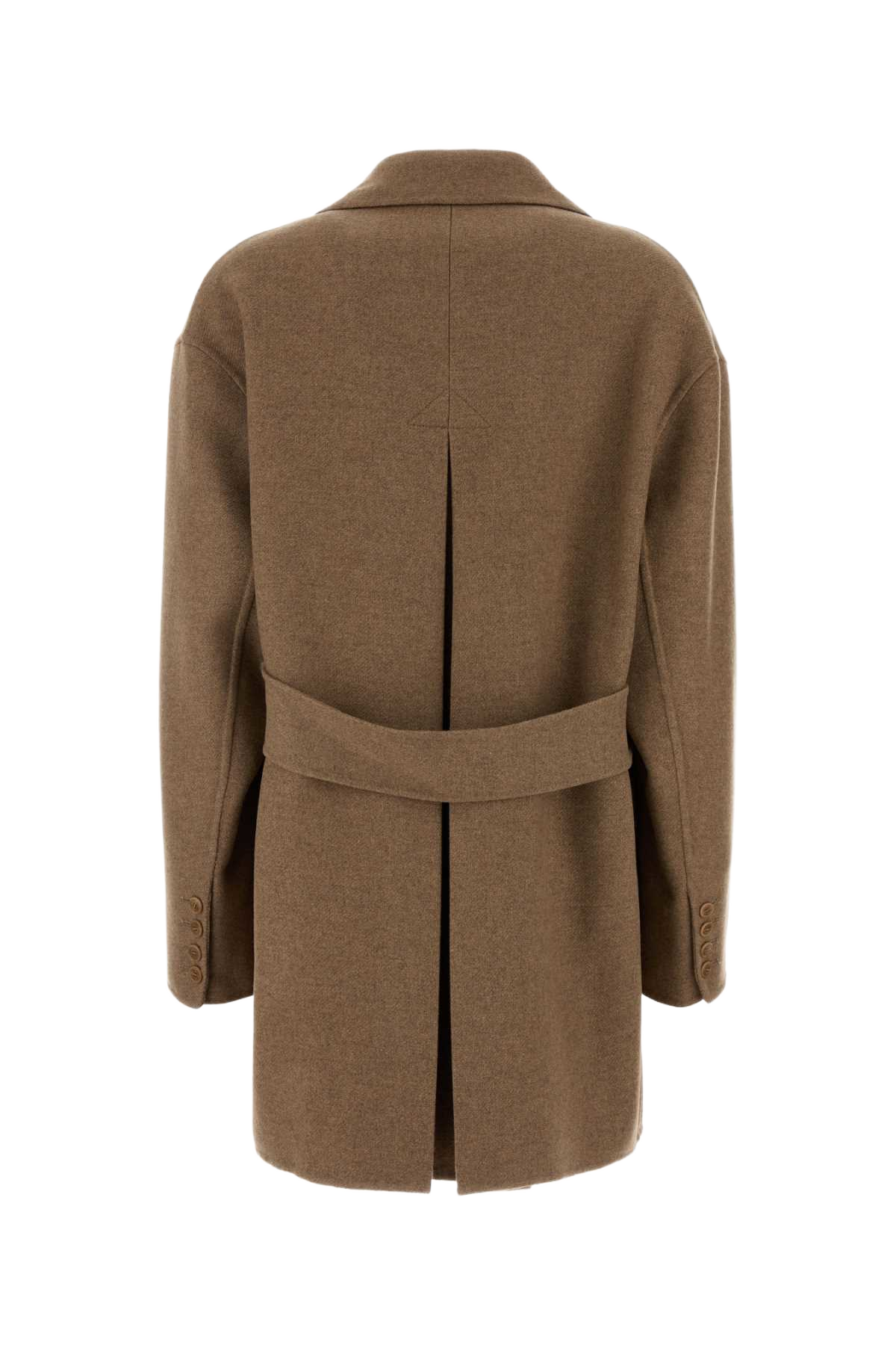 Camel Wool Blend Blazer Beige Exterior: Nylon Giacche E Gilet