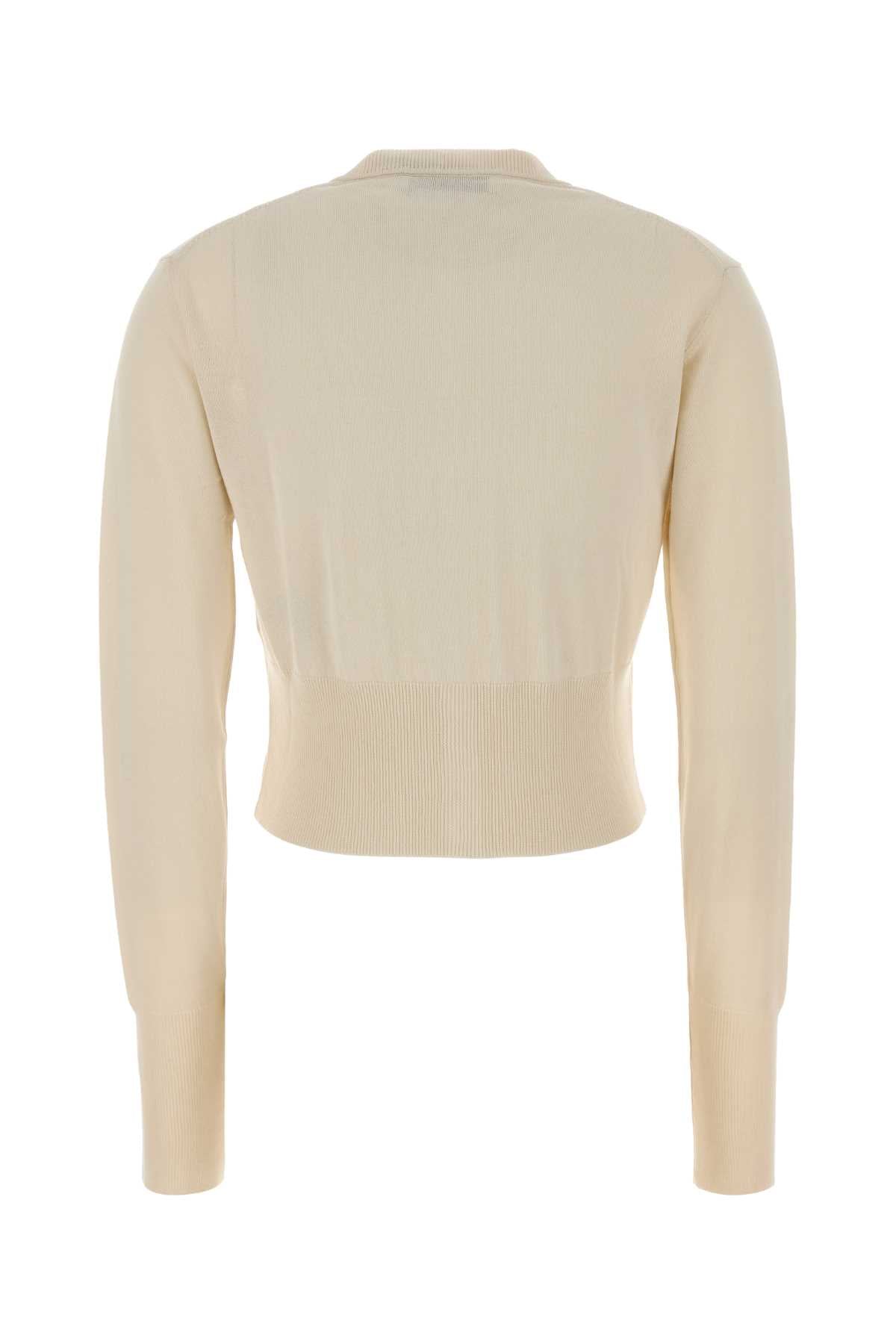 Ivory Cotton Bea Cardigan Cream Exterior: Maglieria