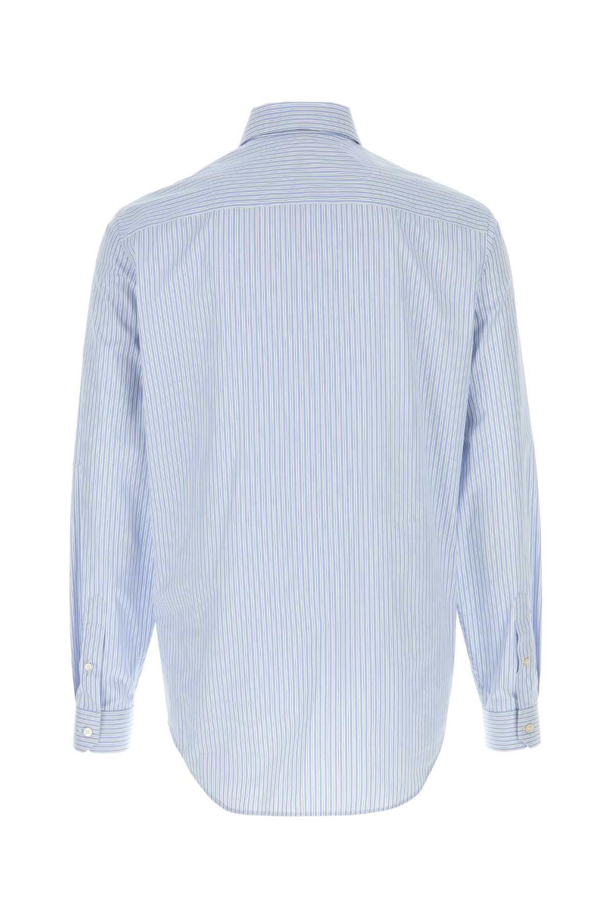Embroidered Poplin Shirt Celesteopticwhite Exterior: Cotton Camicie