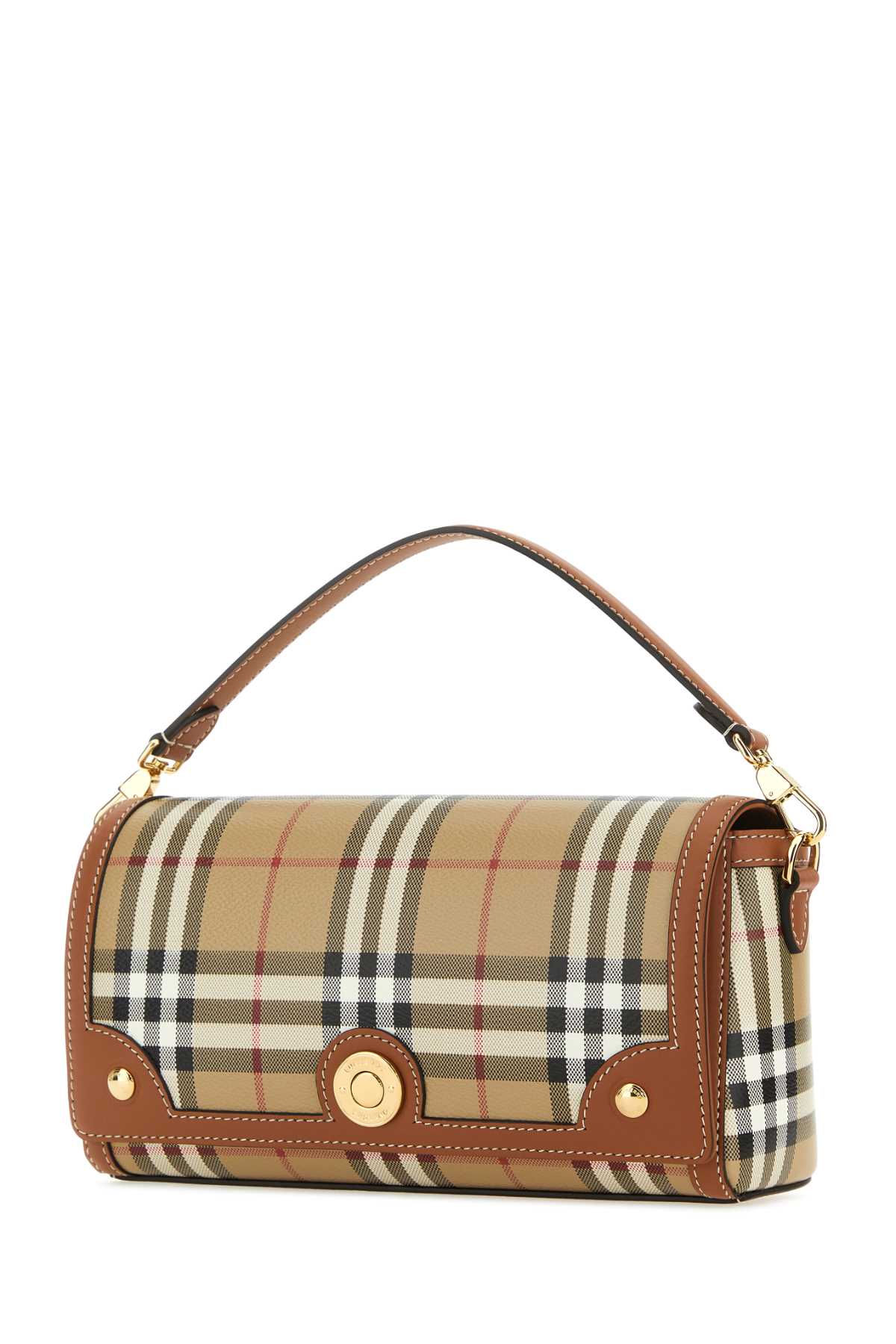 Printed Canvas And Leather Note Handbag Vntgchkbriarbrown Polyurethane Polyester Cotton Borse A Mano