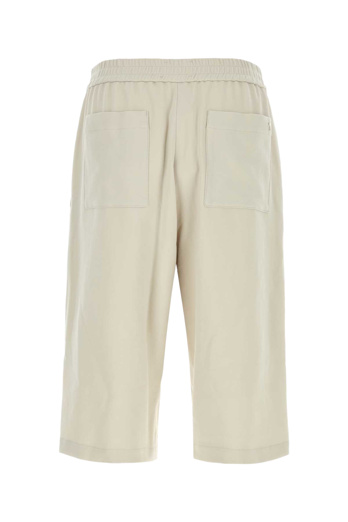 Chalk Cotton Bermuda Shorts Mastic Exterior