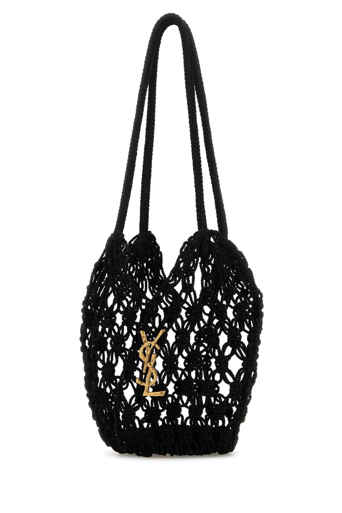 Black Crochet Bucket Bag Nero Borse A Secchiello