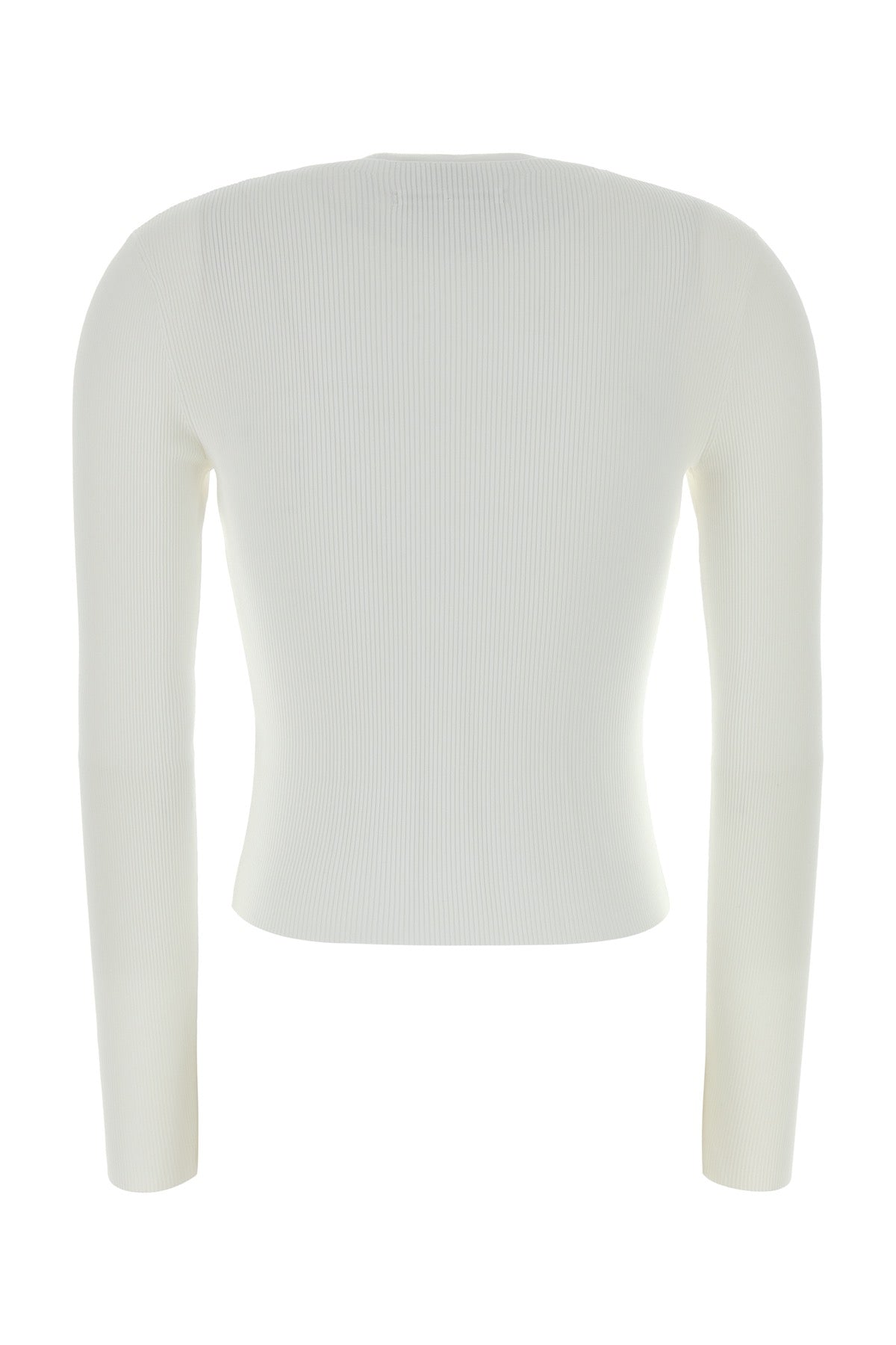Black Stretch Nylon T-Shirt White Exterior: Elastane Maglie