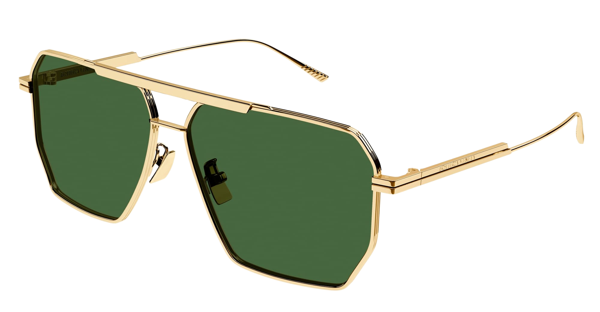 Bv1012s-004 - Gold Green Lens Nd Metal Sunglasses