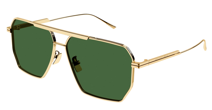 Bv1012s-004 - Gold Green Lens Nd Metal Sunglasses