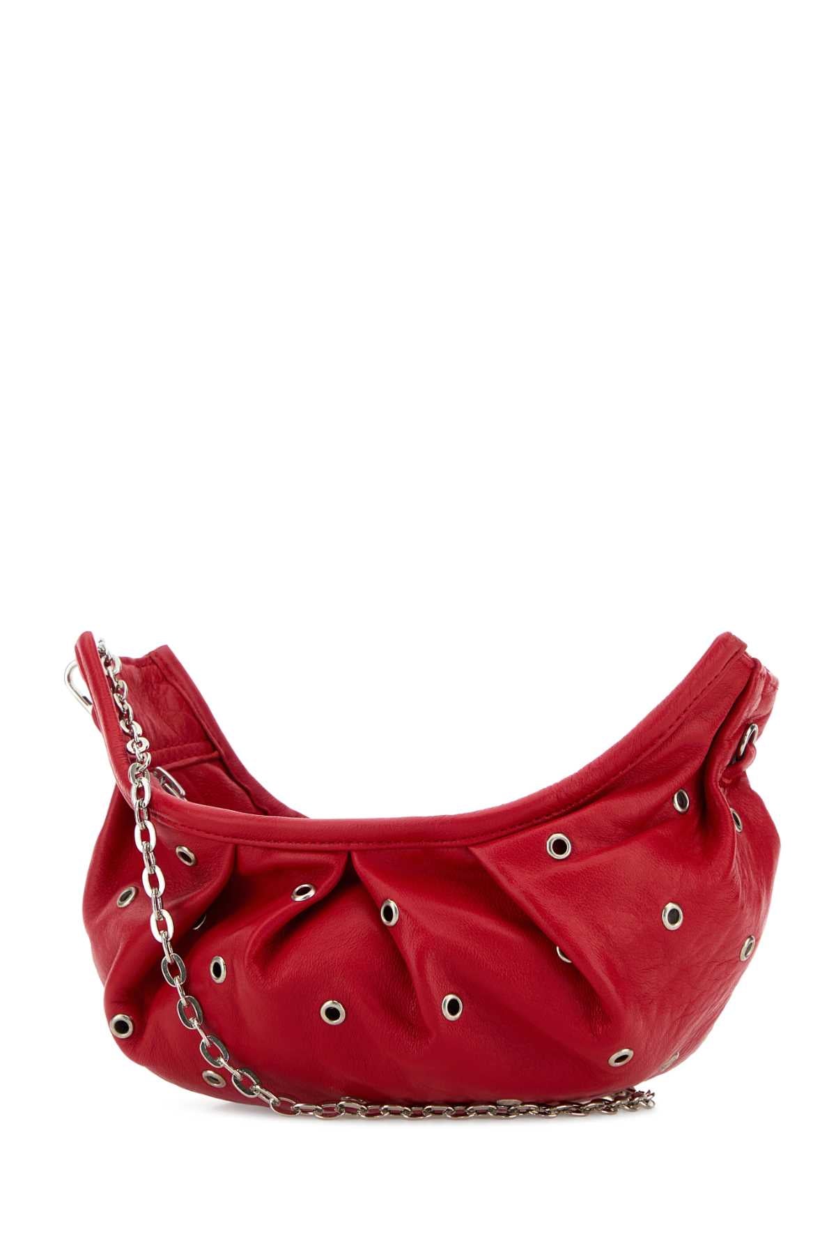 Red Leather Pulsera Crossbody Bag Borse A Tracolla