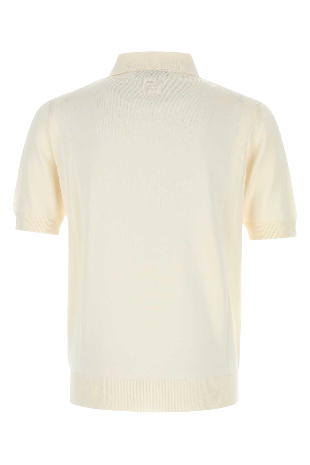 Ivory Viscose Polo Shirt Mousse Exterior