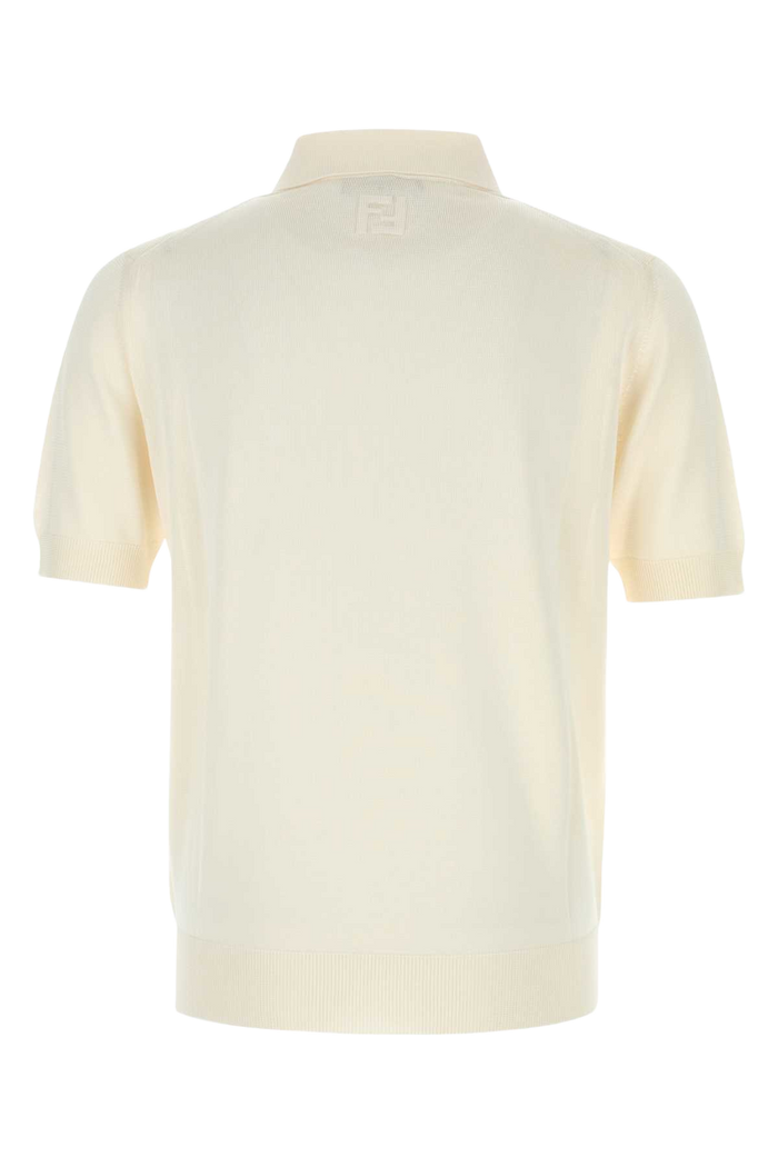 Ivory Viscose Polo Shirt Mousse Exterior