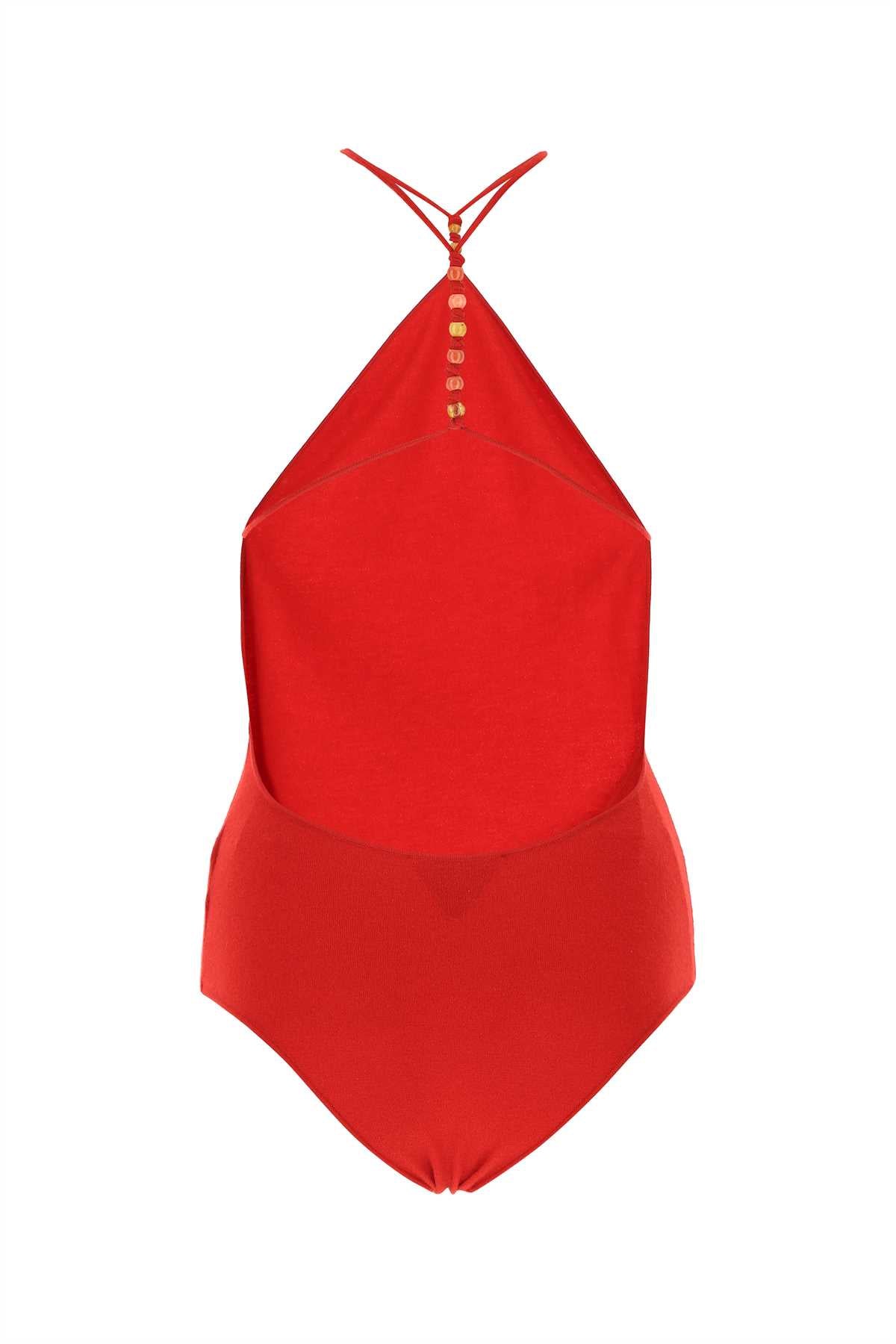 Red Stretch Cashmere Blend Bodysuit 6144 Maglie