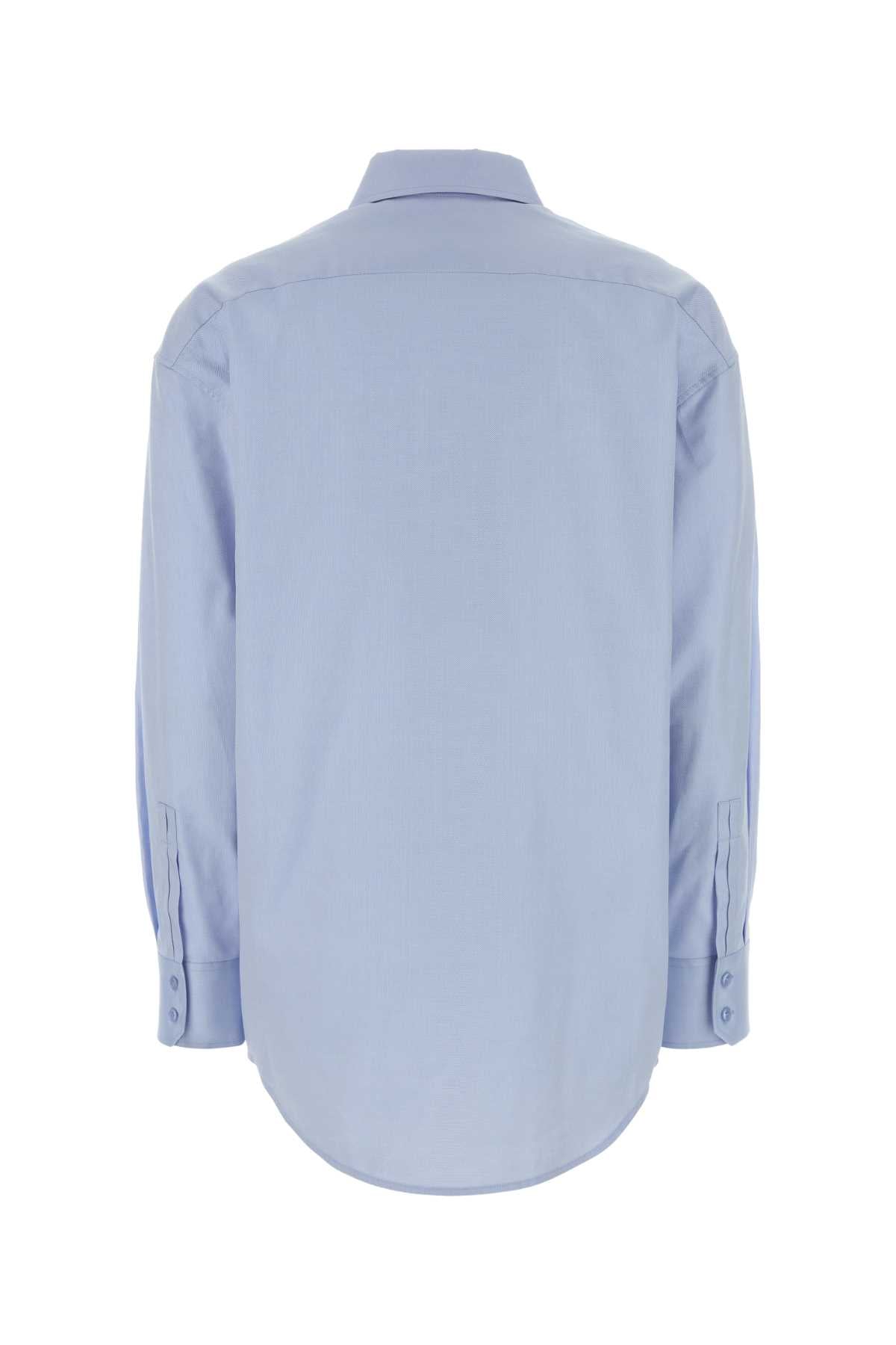 Powder Blue Oxford Shirt Bleu Blanc Exterior: Cotton Camicie
