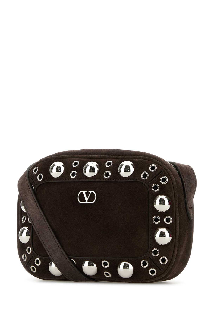 Brown Suede Nellcãte Crossbody Bag Testadimoro Cowhide - Bos Taurus Borse A Tracolla