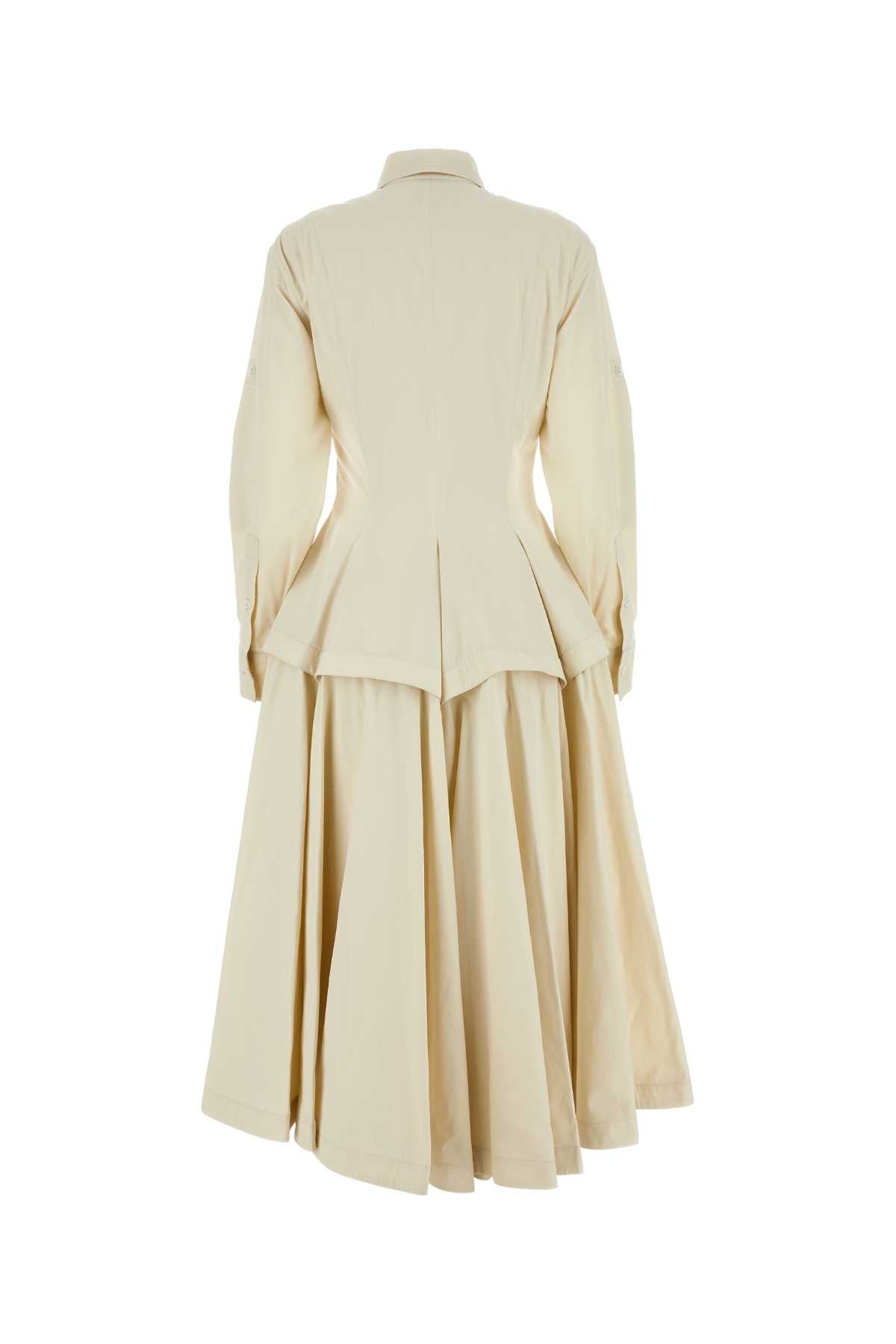 Sand Cotton Blend Shirt Dress Sabbia Abiti