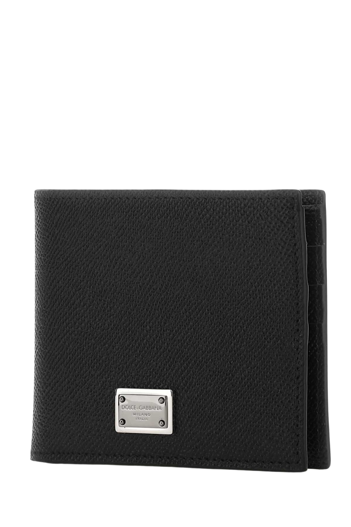 Black Leather Wallet 80999 Vitello Portafogli