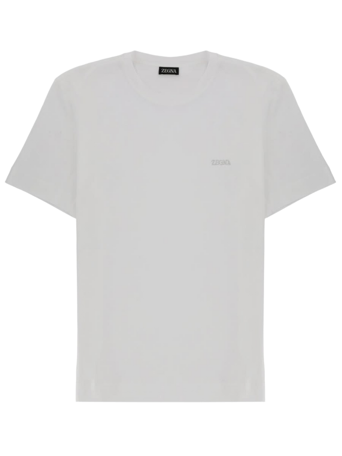 T-Shirt With Logo White Cotton T-shirts