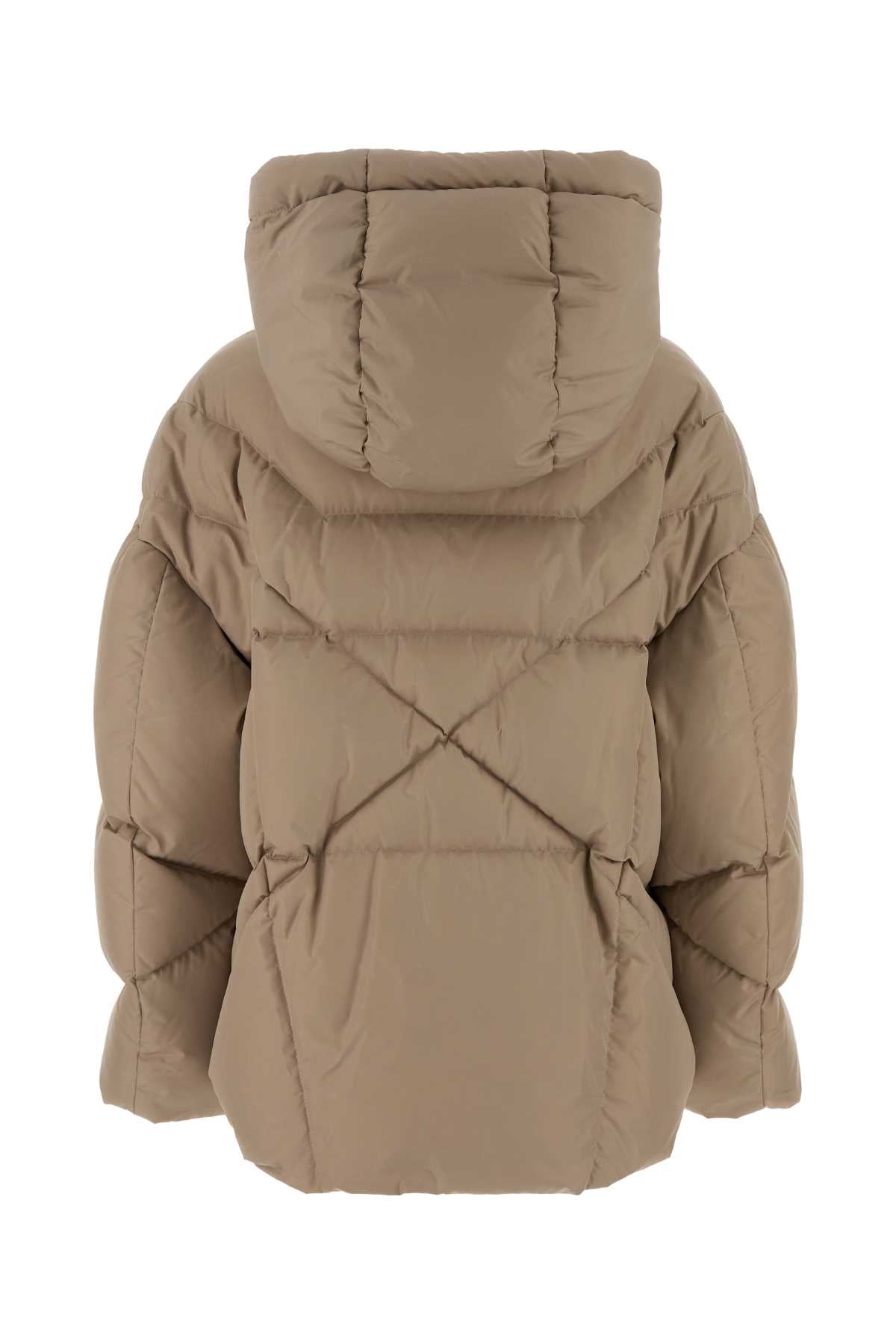 Sand Polyester Blend Milano Down Jacket Piumini