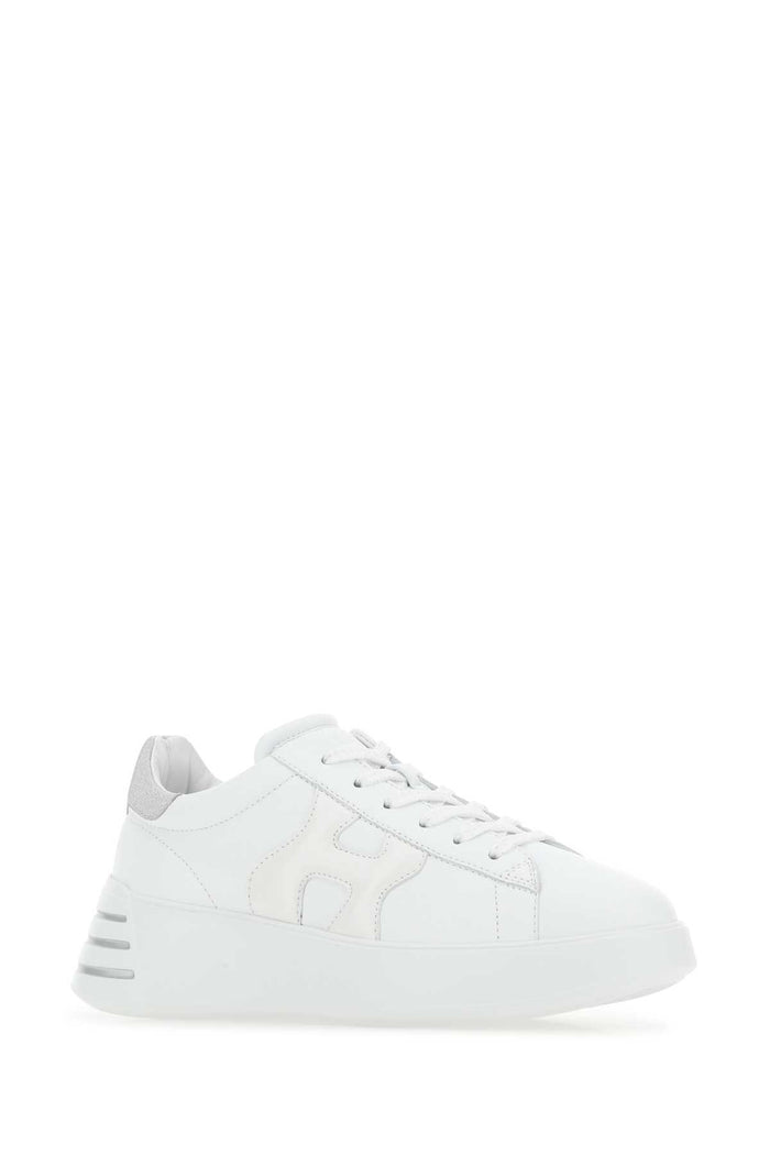 White Nappa Leather Rebel Sneakers 0351