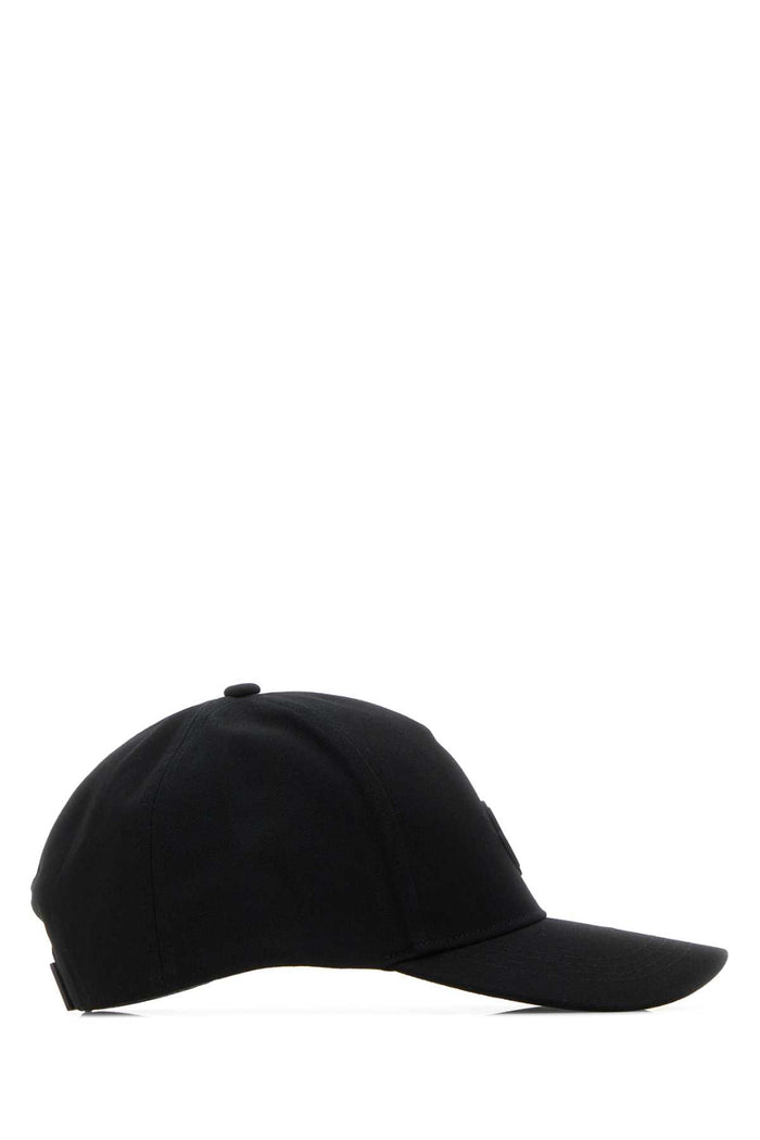 Black Cotton Baseball Cap 999 Base Fabric: Cappelli