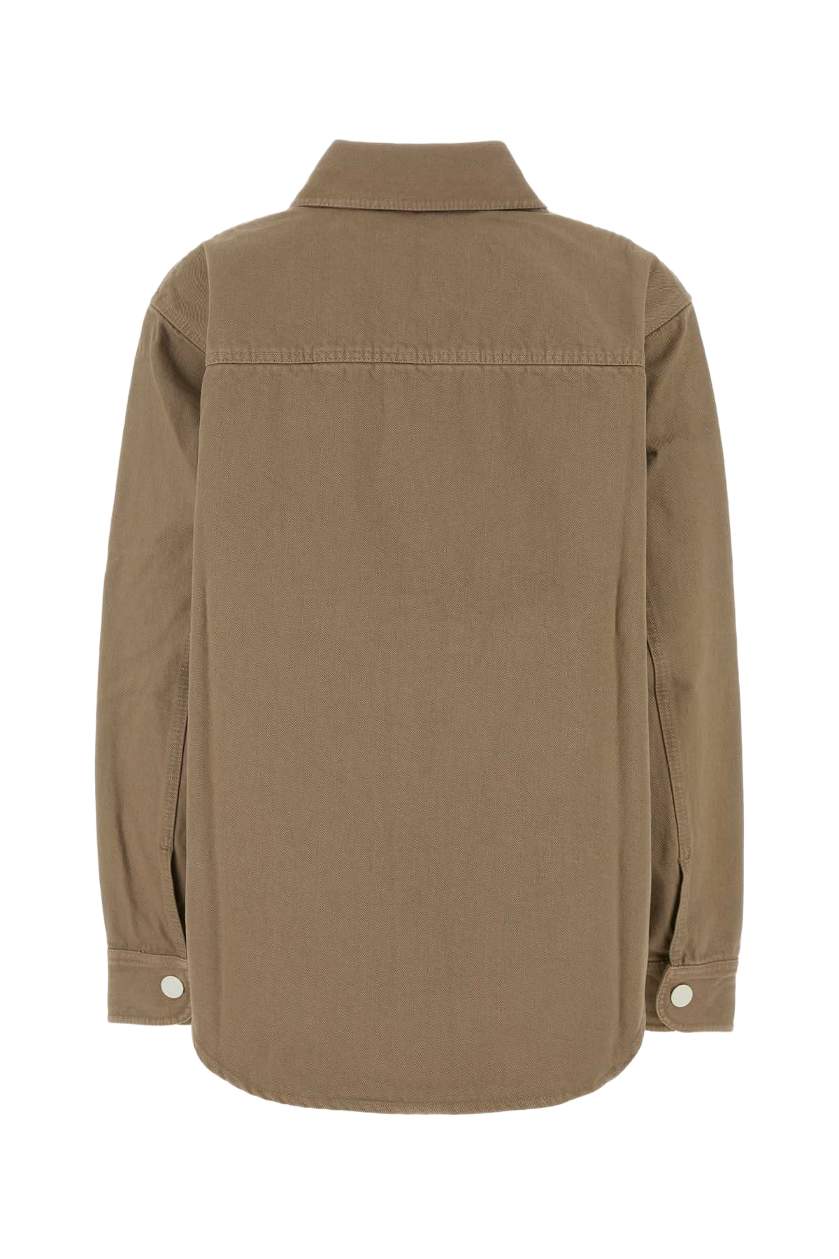 Cappuccino Denim Oversize Shirt Beigetaupe Exterior: Cotton Camicie