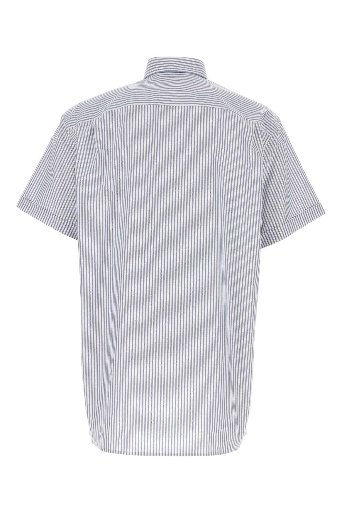 Embroidered Oxford Shirt Rigabiancoblu Exterior: Cotton Camicie