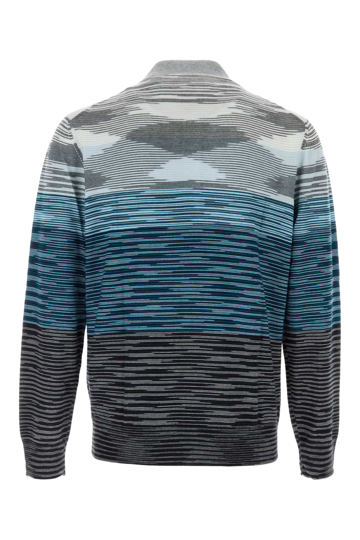 Embroidered Wool Polo Shirt Bluetones Exterior
