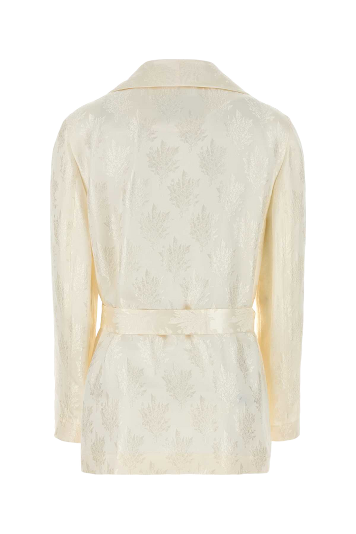 White Silk Blazer Exterior: Giacche E Gilet