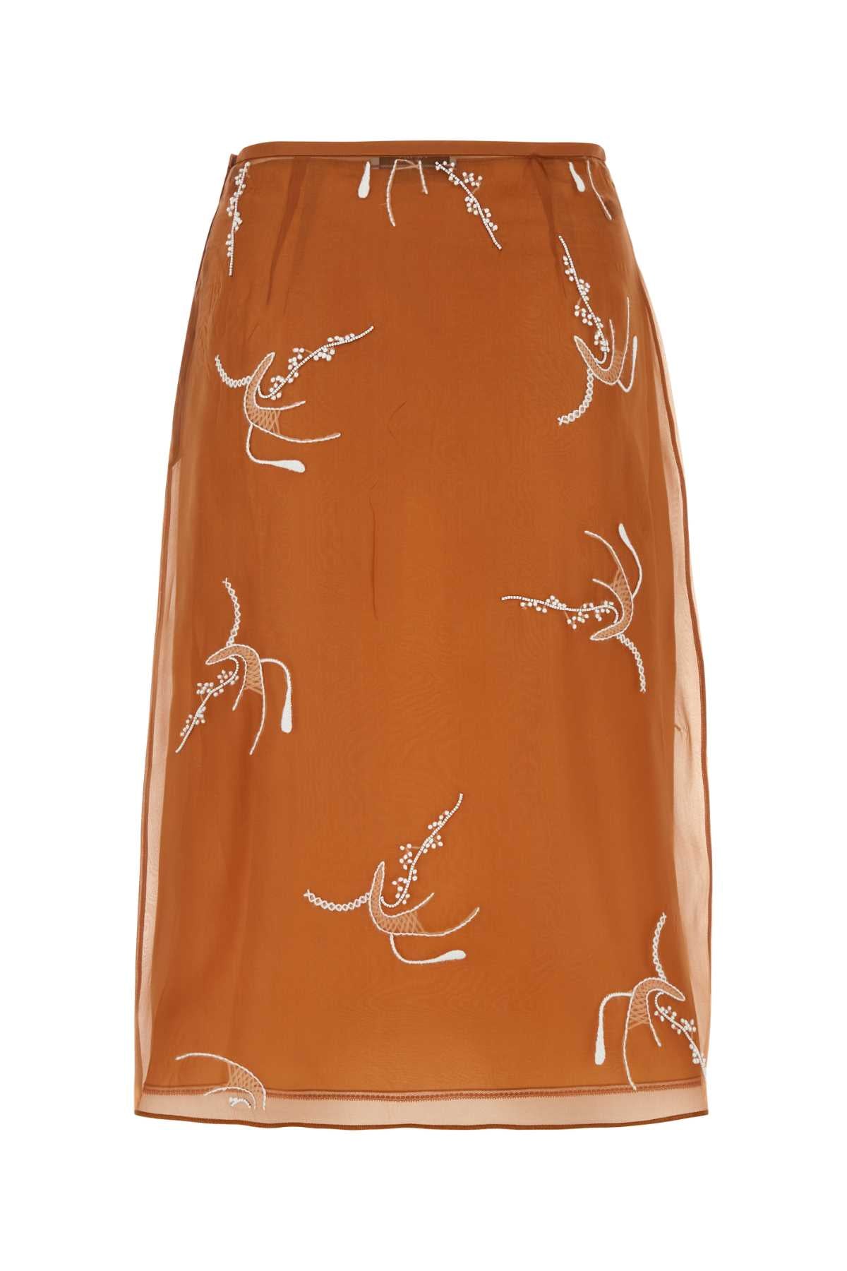 Copper Organza Skirt Ruggine Se-trochus Niloticus-vetro Gonne