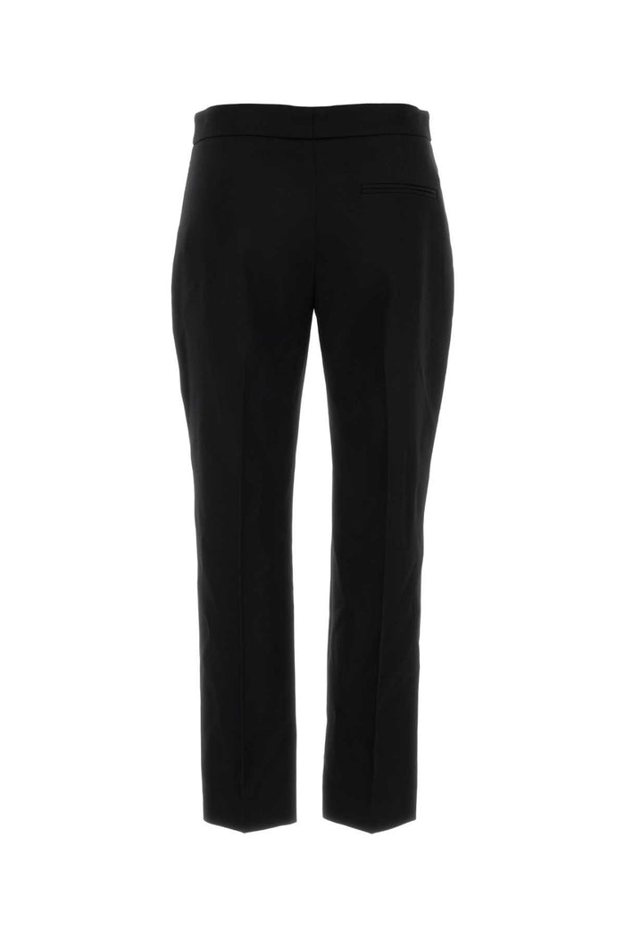 Black Wool Pant Cigarette Trousers Pantaloni